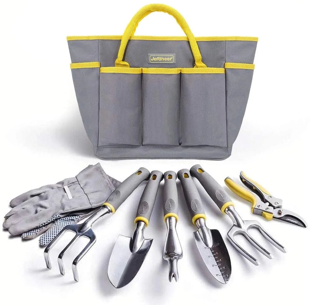 Jardineer Garden Tools Set, 8PCS Heavy Duty Garden Tool Kit,Gardening Tools Gifts for Women and Men