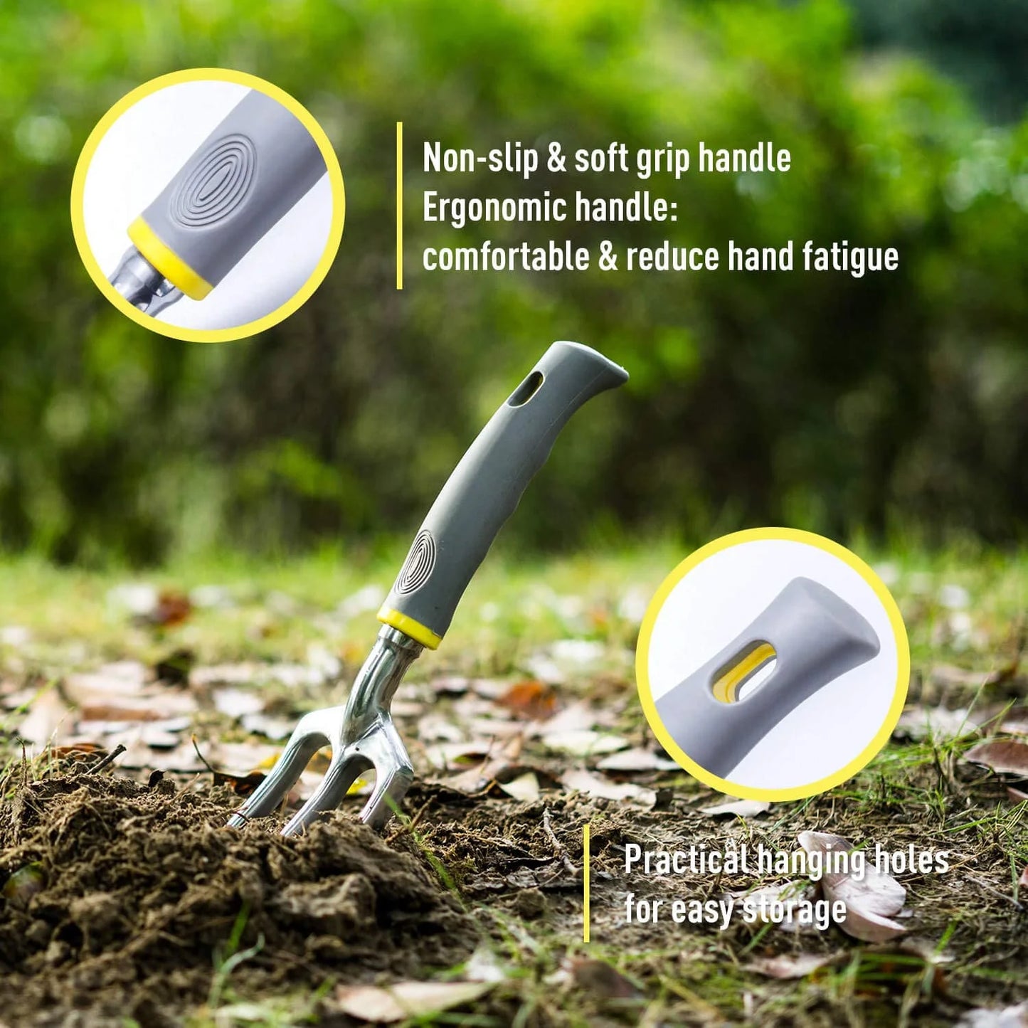 Jardineer Garden Tools Set, 8PCS Heavy Duty Garden Tool Kit,Gardening Tools Gifts for Women and Men