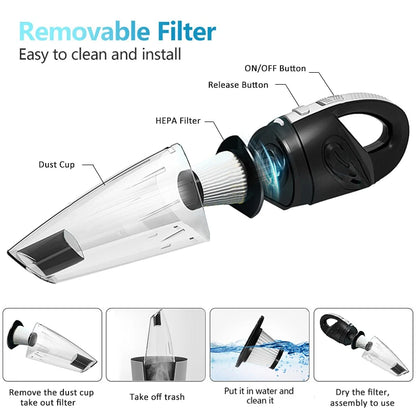 Wireless Vacuum Cleaner for Car Vacuum Cleaner Wireless Vacuum Cleaner Car Handheld Vaccum Cleaners Power Suction